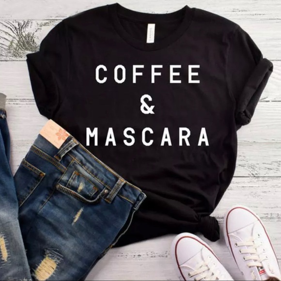 Boutique Tops - Coffee and Mascara Tee